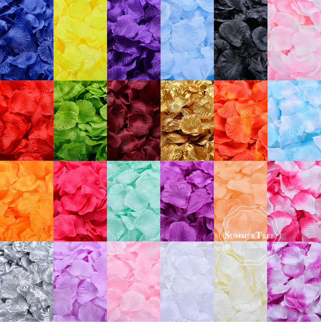 100pcs/pack Silk Rose Petals T - Supply Wedding Venue บทวิจารณ์และราคา