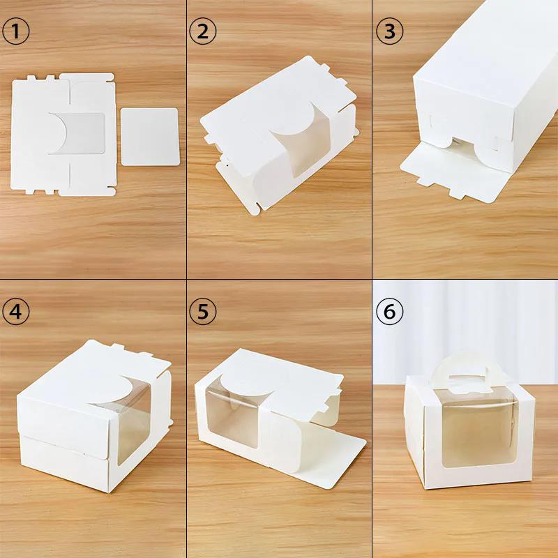 10Pcs Cake Box with Clear Wind - Wedding Cake Supply บทวิจารณ์และราคา
