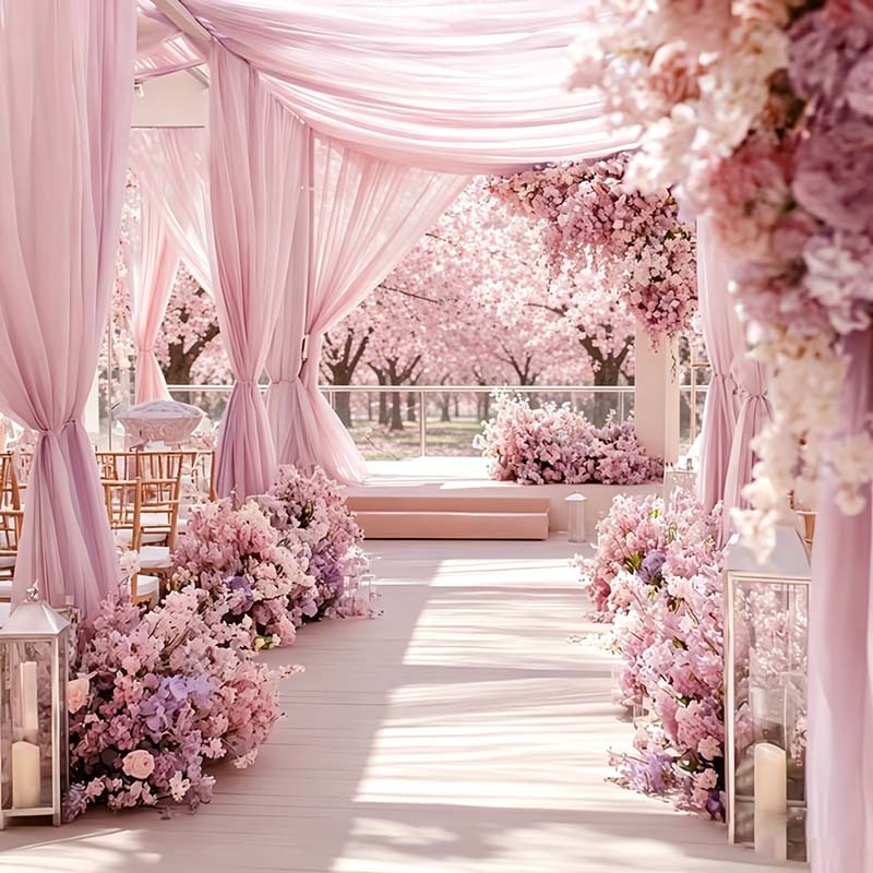 Soft Mist Light Pink Drape Tul - Wedding Balloon Arch บทวิจารณ์และราคา