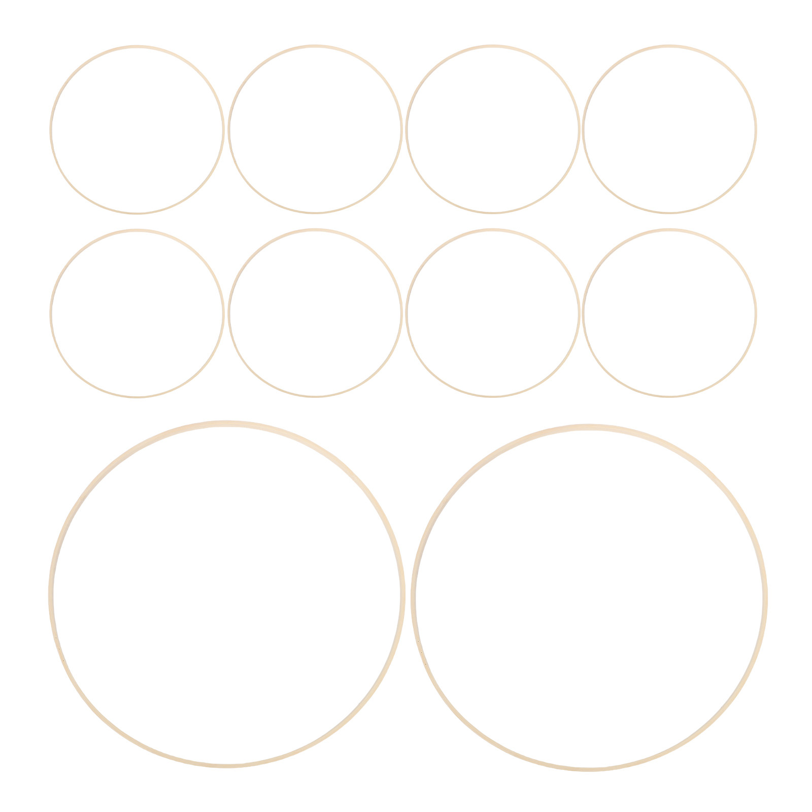 10Pcs Bamboo Floral Hoops Rust - Wedding Supply Decor บทวิจารณ์และราคา