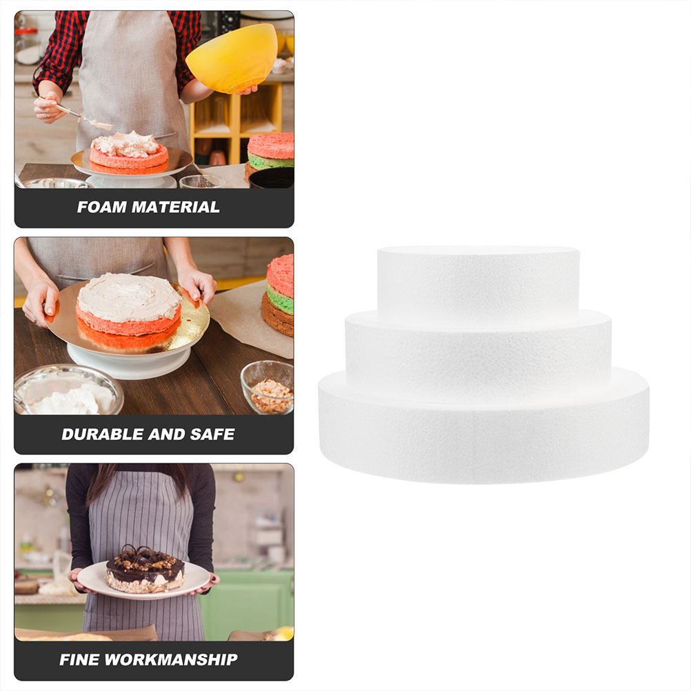 3Pcs Cake Dummy Foam Display W - Wedding Cake Supply บทวิจารณ์และราคา