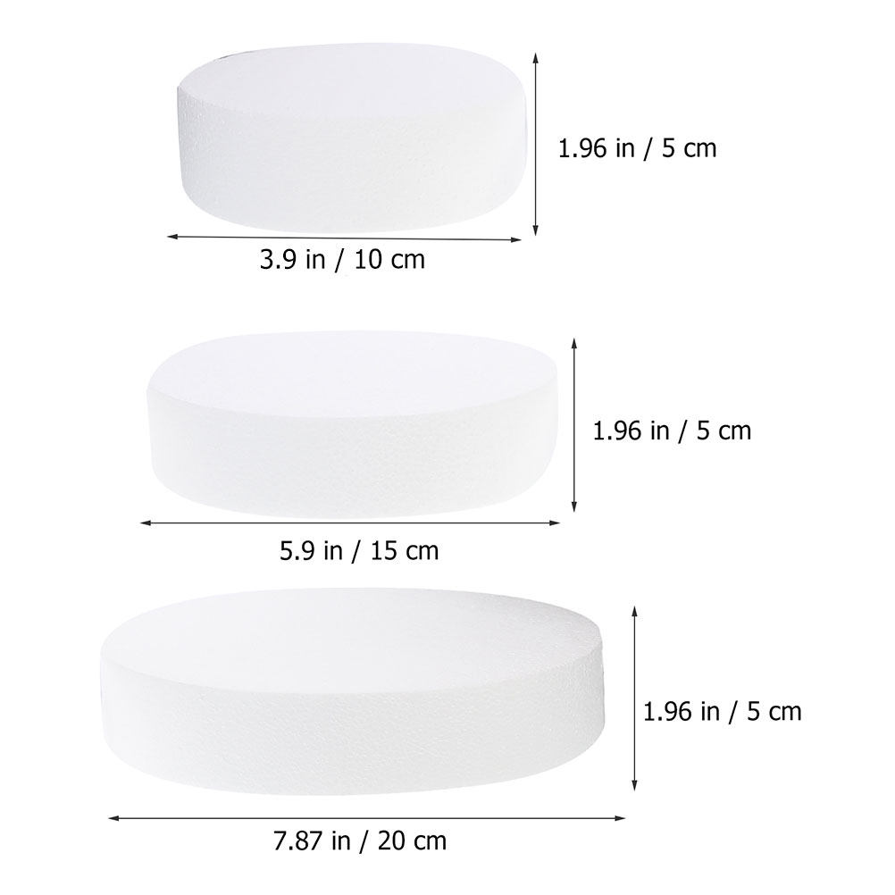 3Pcs Cake Dummy Foam Display W - Wedding Cake Supply บทวิจารณ์และราคา