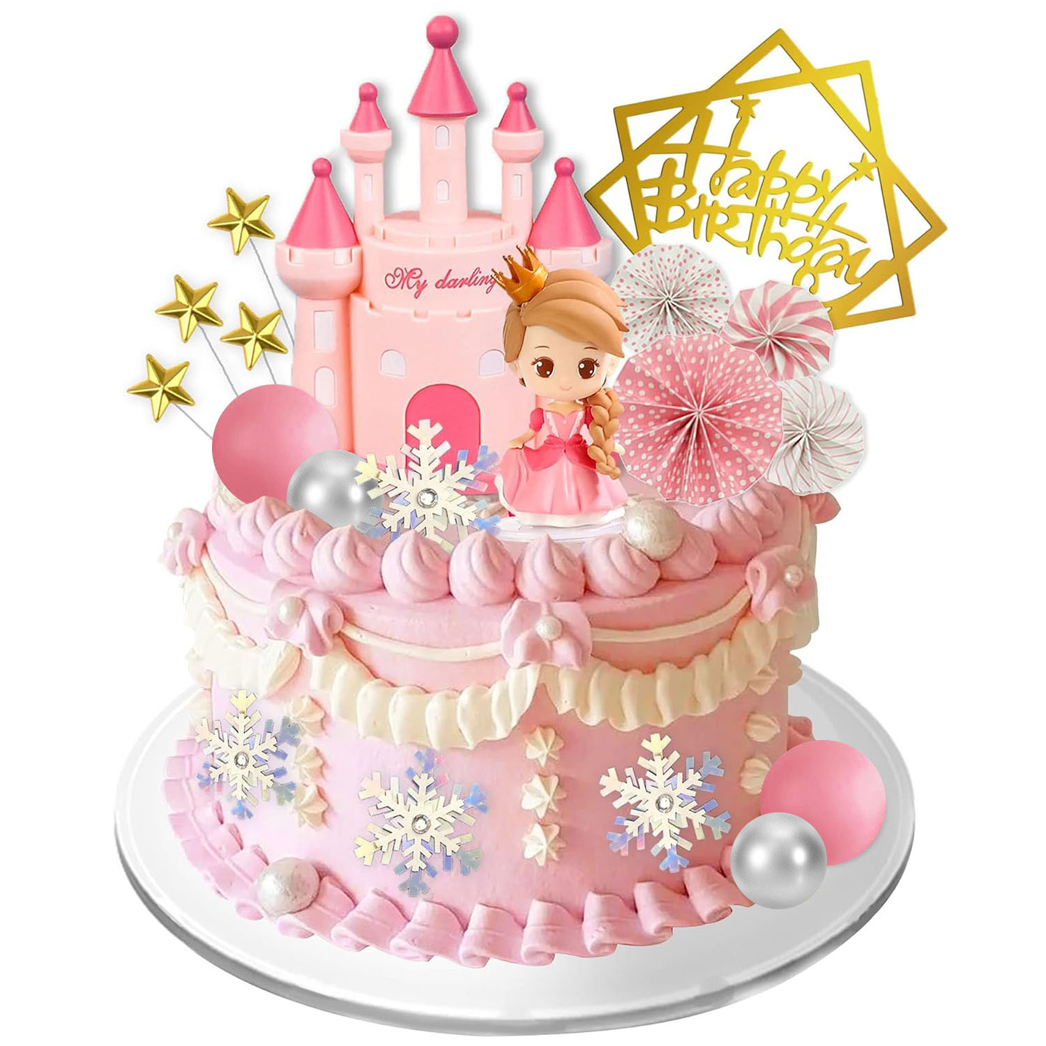 Princess Cake Topper Castle Ca - Wedding Cake Supply บทวิจารณ์และราคา