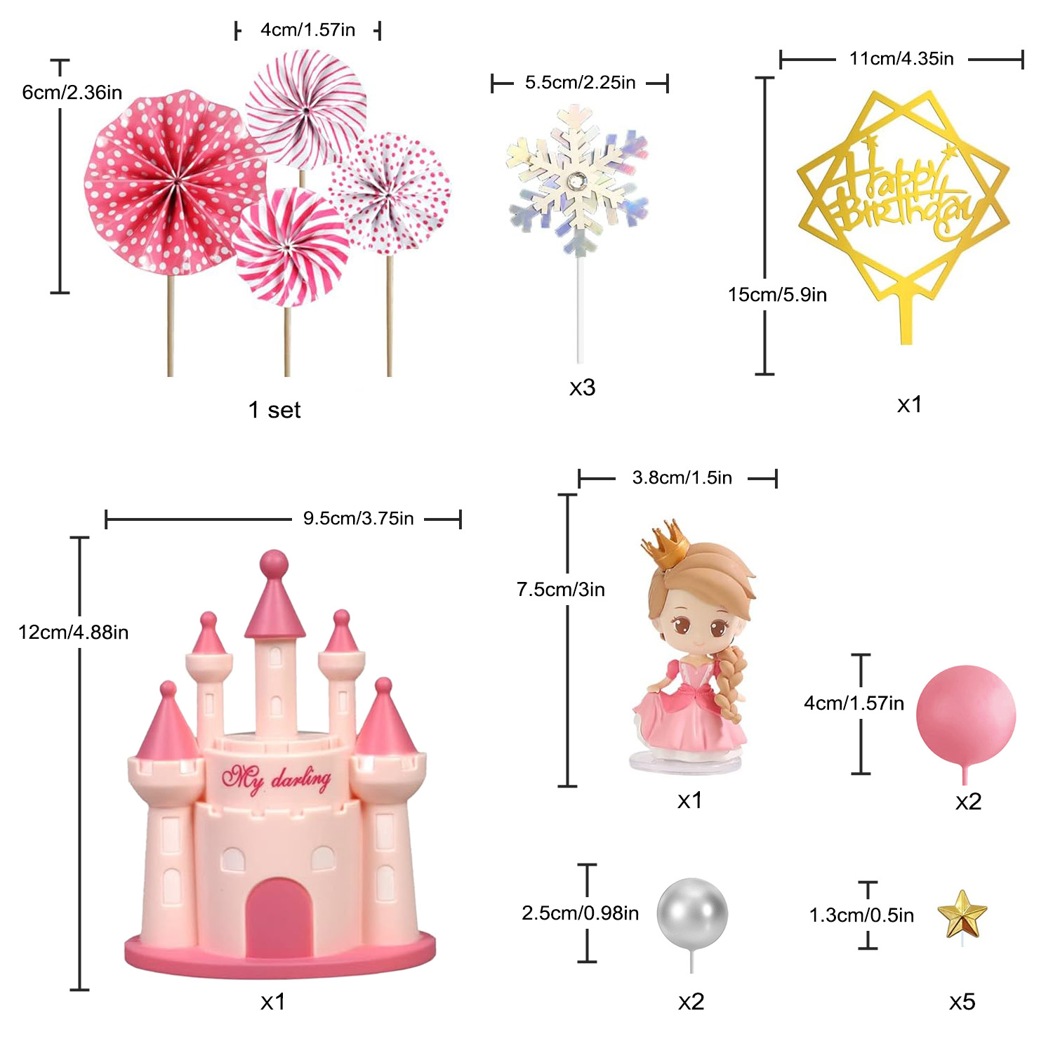 Princess Cake Topper Castle Ca - Wedding Cake Supply บทวิจารณ์และราคา