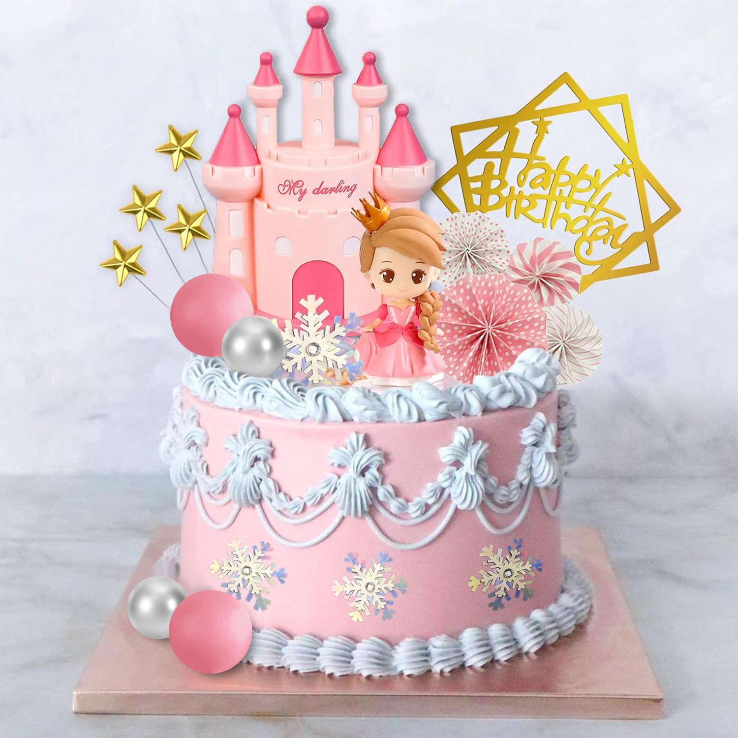 Princess Cake Topper Castle Ca - Wedding Cake Supply บทวิจารณ์และราคา