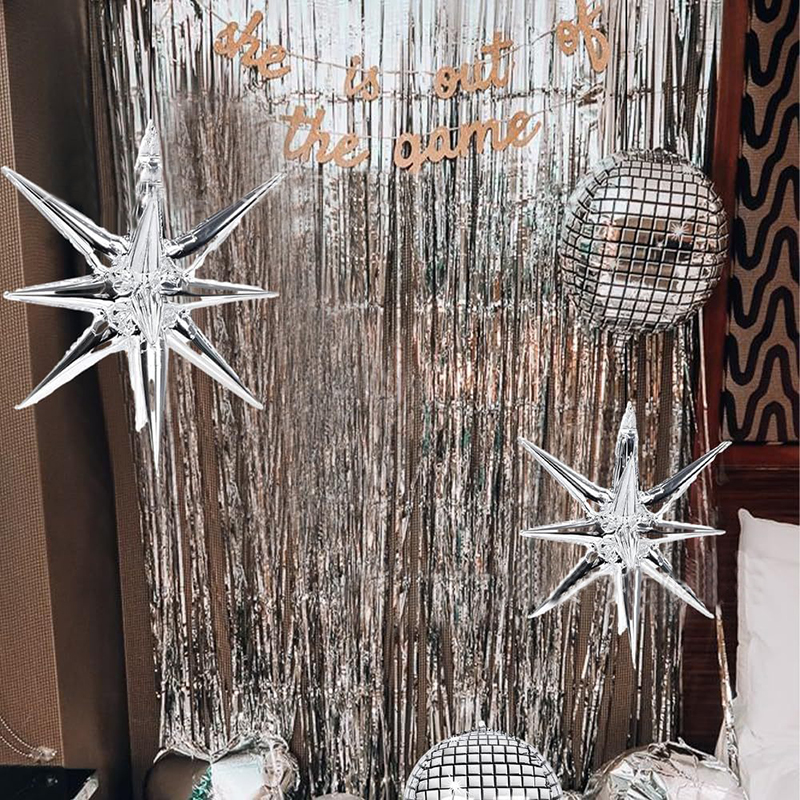 8pcs Silver Disco Explosion St - Supply Wedding Venue บทวิจารณ์และราคา