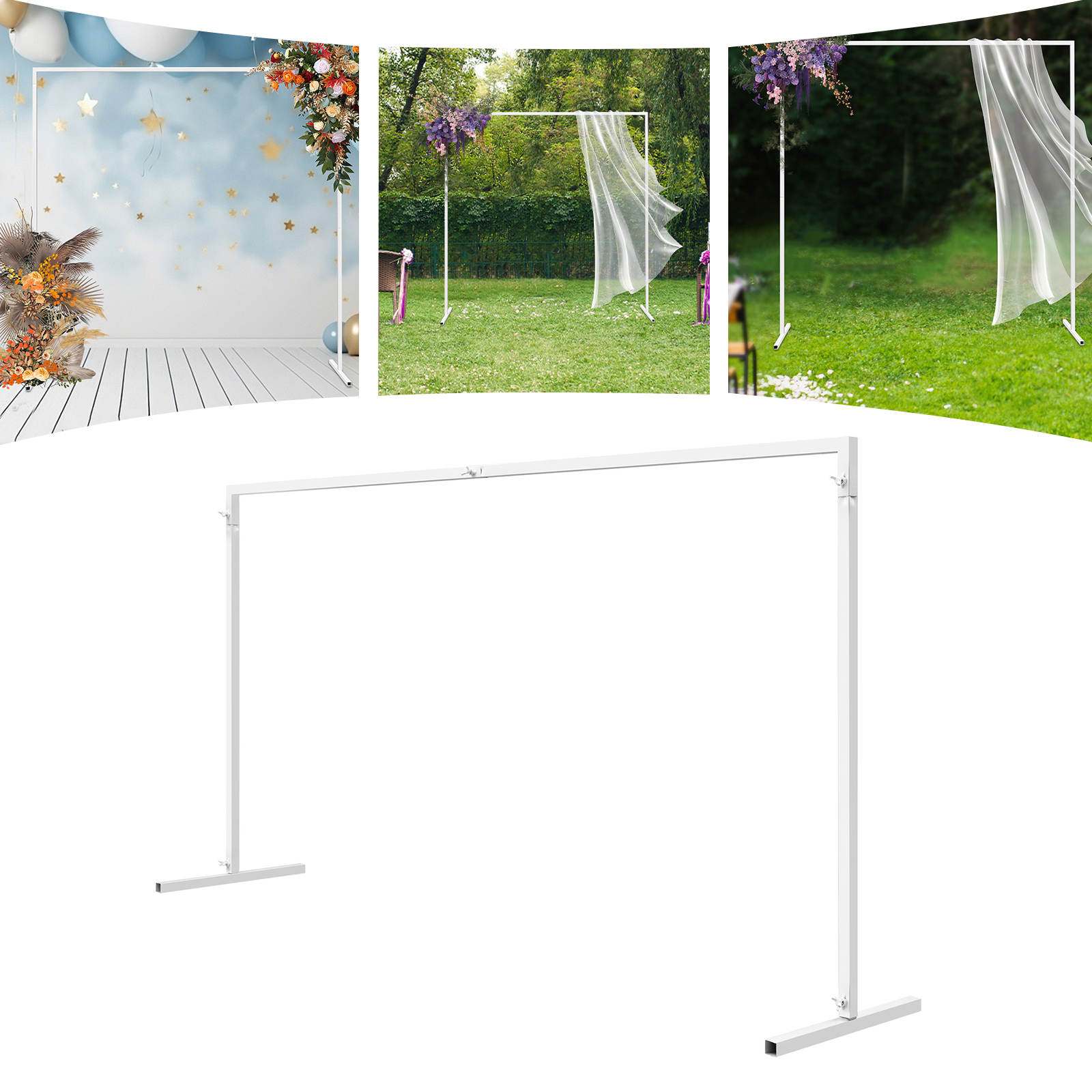 6.6x6.6FT Square Metal Wedding - Wedding Balloon Arch บทวิจารณ์และราคา