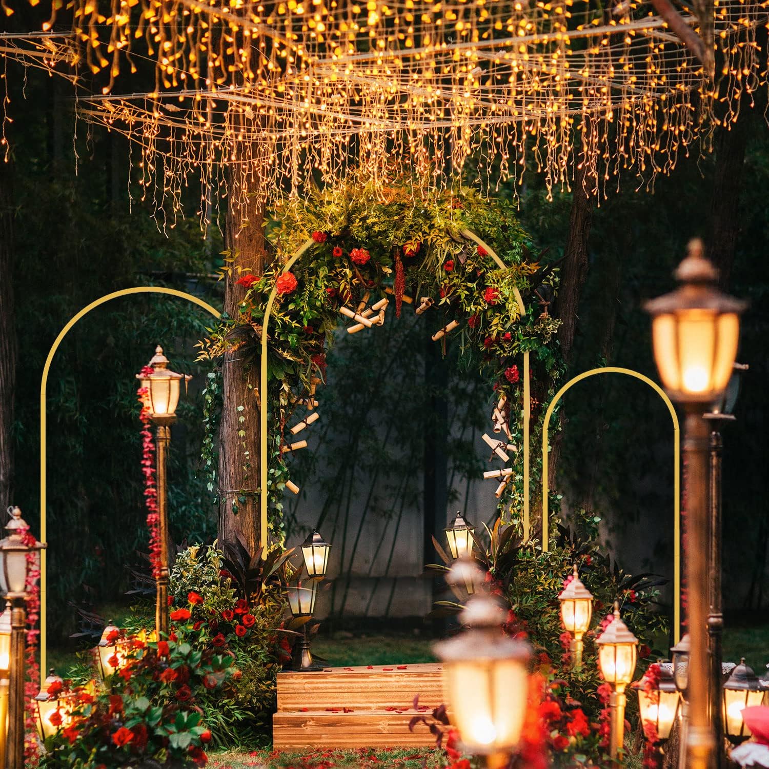 1pc Gold Metal Arch Backdrop S - Wedding Balloon Arch บทวิจารณ์และราคา