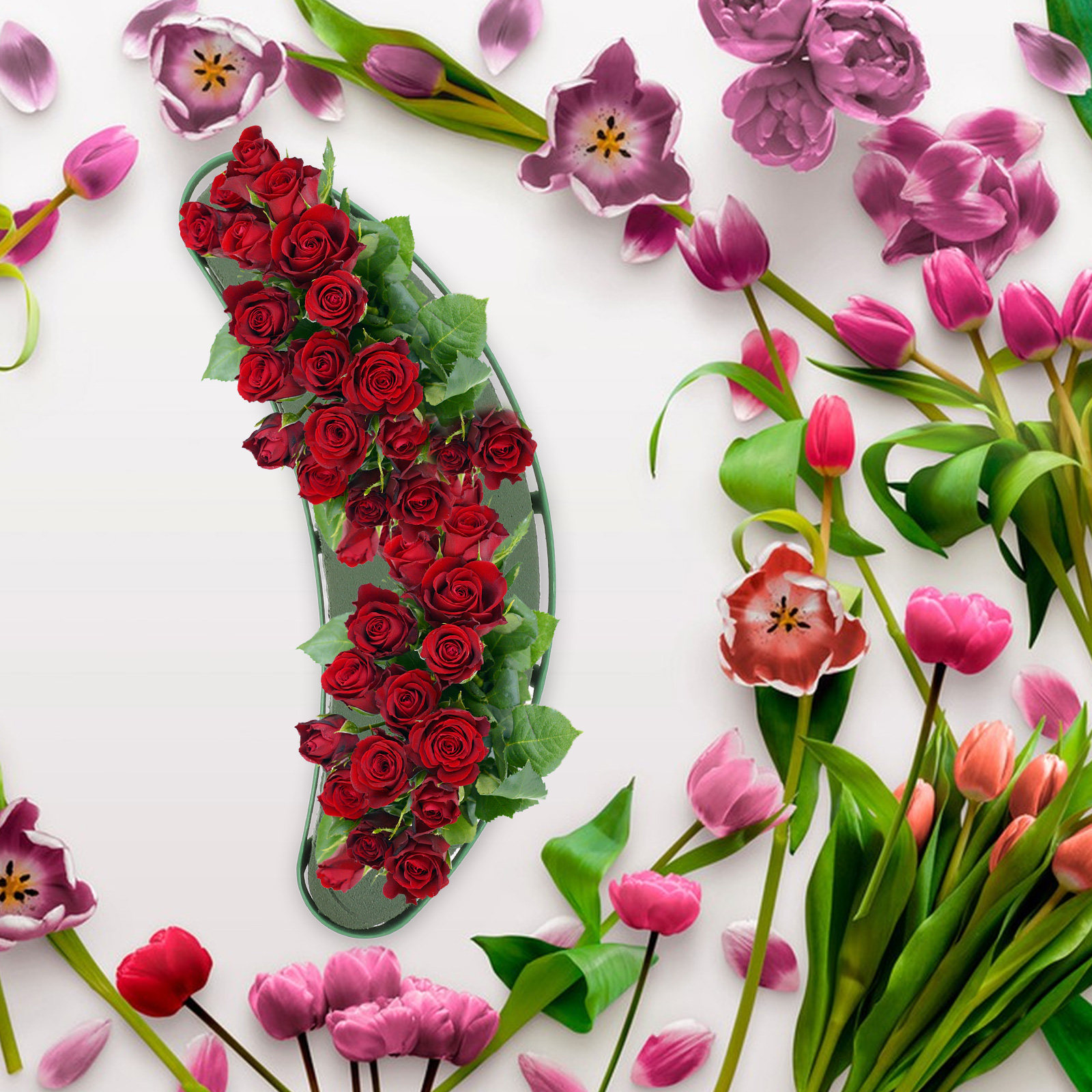 Crescent Shaped Floral Arrange - Wedding Supply Decor บทวิจารณ์และราคา