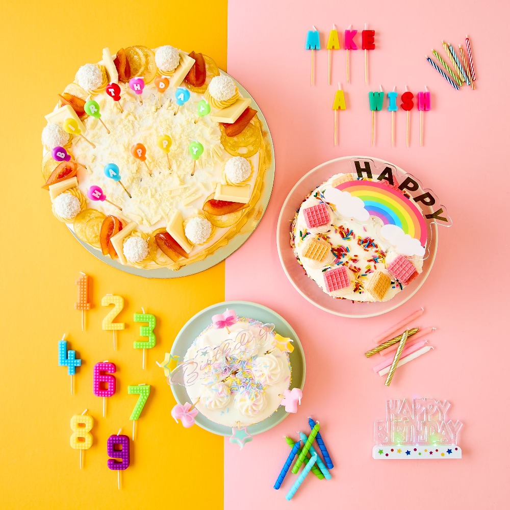 Vibrant Multicolor Birthday Ca - Wedding Supply Decor บทวิจารณ์และราคา