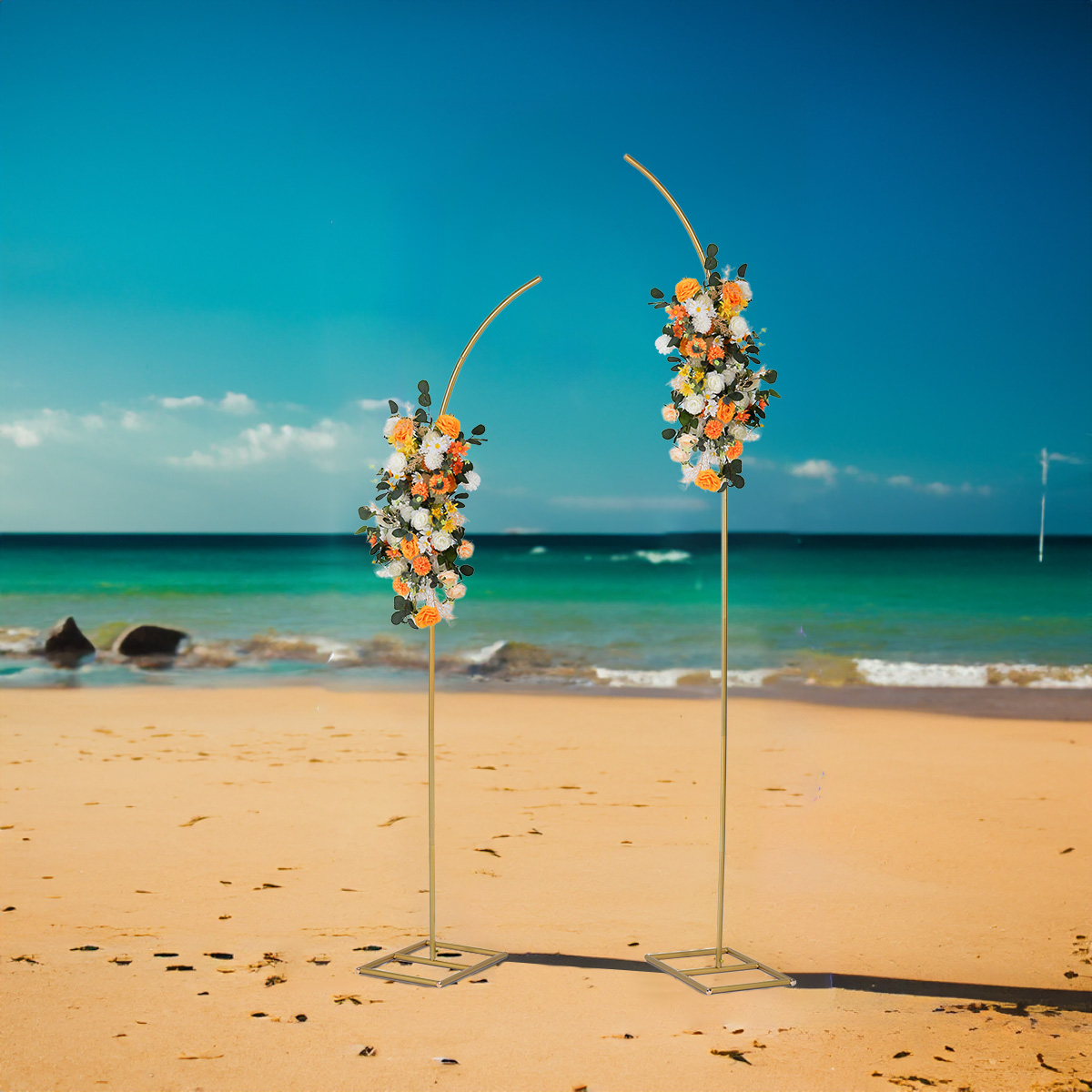 2pcs Metal Arch Backdrop Stand - Wedding Balloon Arch บทวิจารณ์และราคา