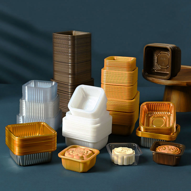 100pcs Mooncake Plastic Tray P - Wedding Cake Supply บทวิจารณ์และราคา