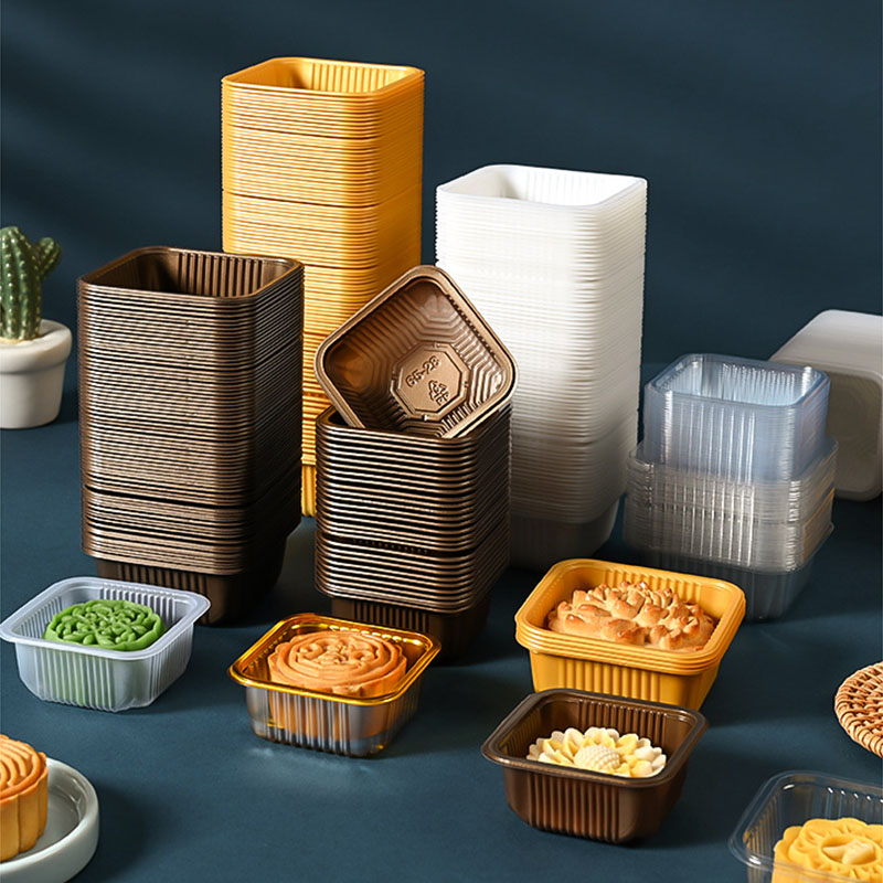 100pcs Mooncake Plastic Tray P - Wedding Cake Supply บทวิจารณ์และราคา
