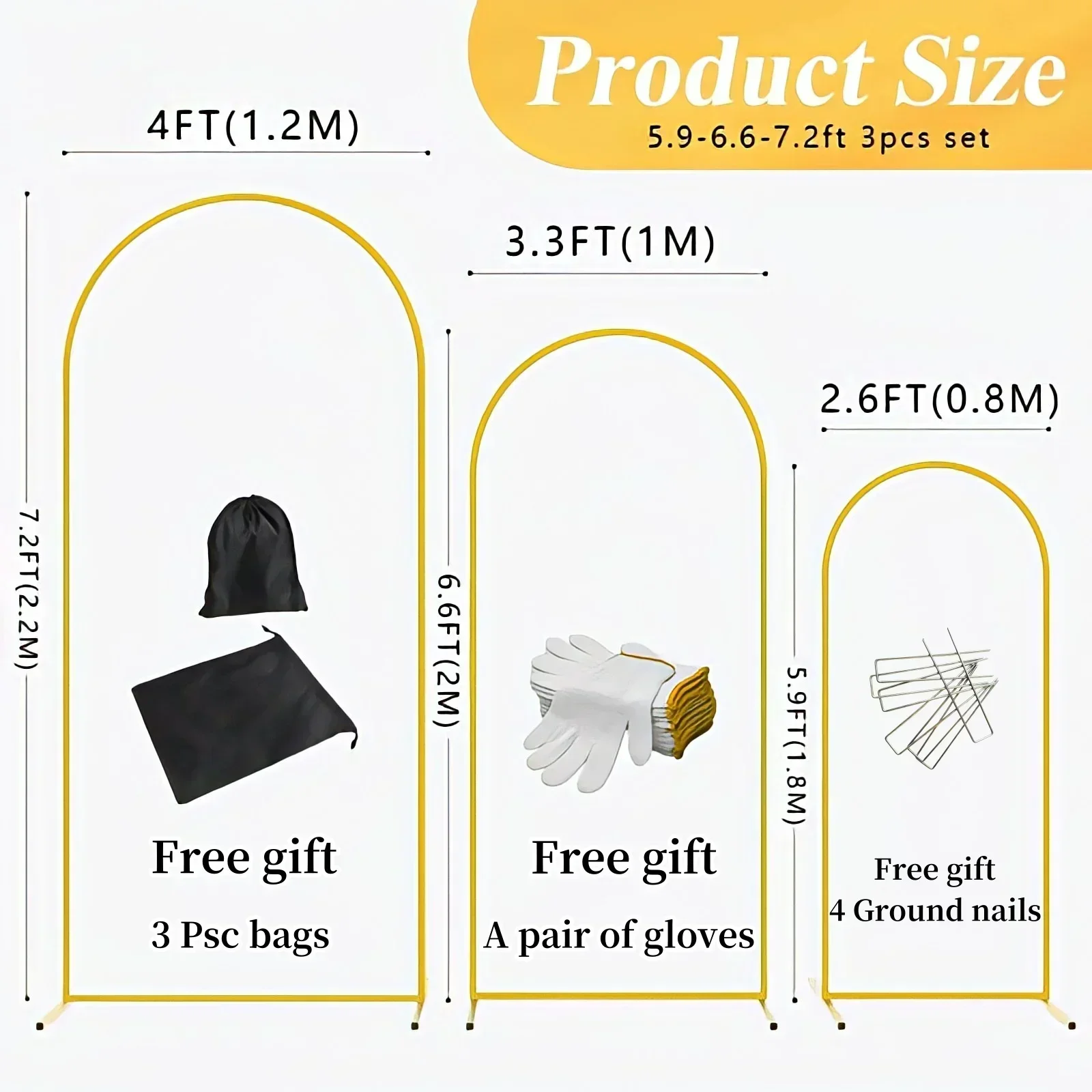 EU Warehouse Gold Metal Balloo - Wedding Balloon Arch บทวิจารณ์และราคา