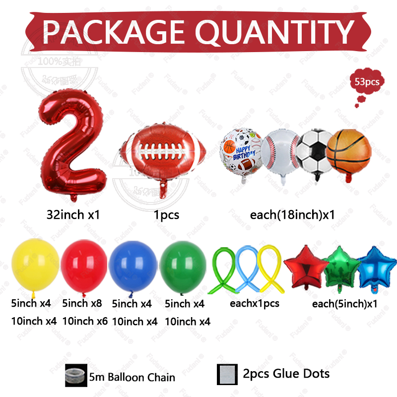 53Pcs Sports Theme 1-9th Birth - Supply Wedding Venue บทวิจารณ์และราคา
