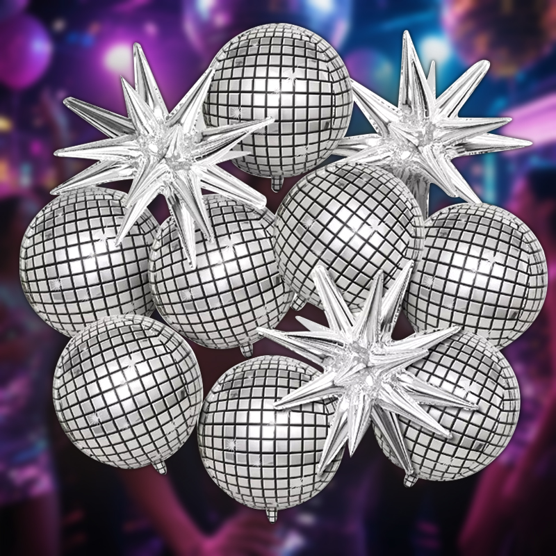8pcs Silver Disco Explosion St - Supply Wedding Venue บทวิจารณ์และราคา