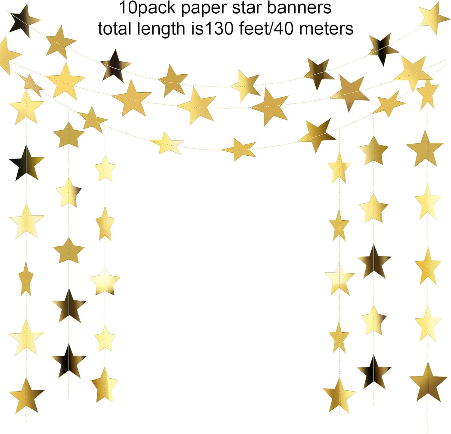 130ft Star Garland Banner for  - Wedding Supply Decor บทวิจารณ์และราคา